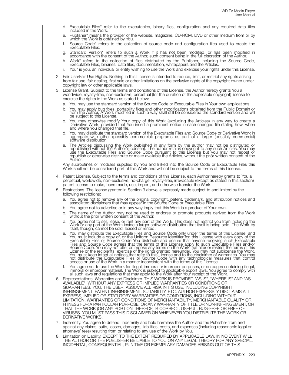 Western Digital WD TV User Manual User Manual | Page 234 / 244