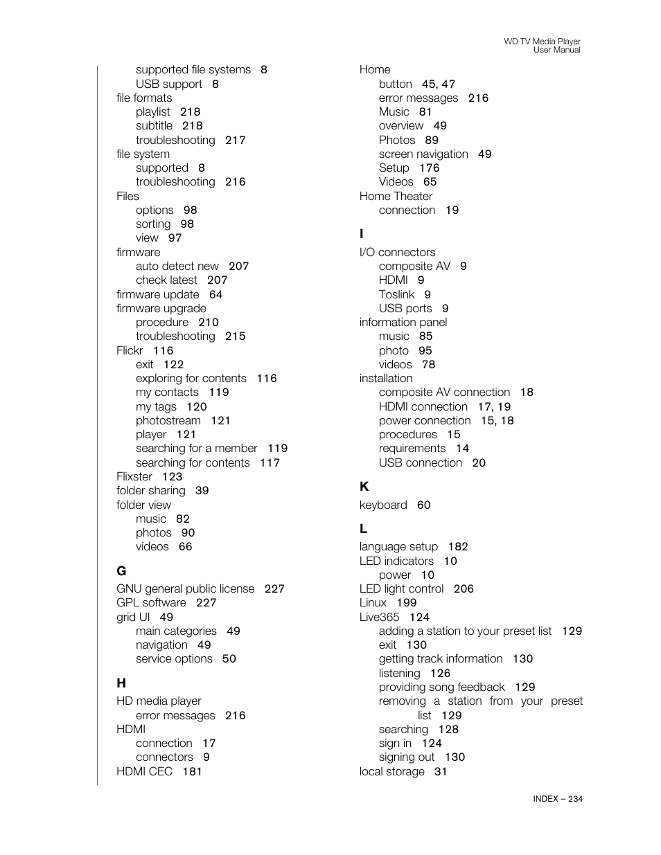 Western Digital WD TV User Manual User Manual | Page 239 / 244