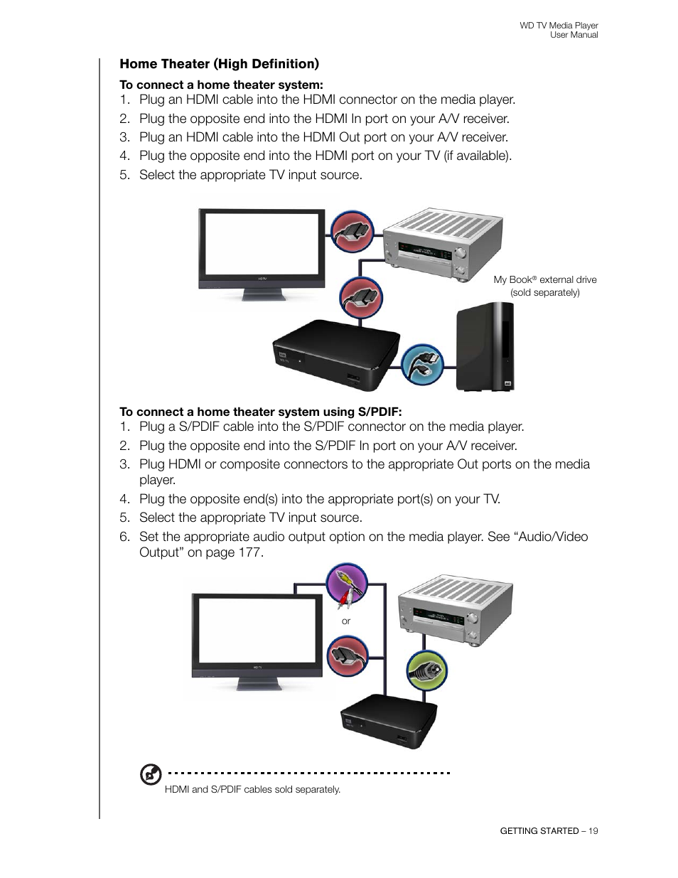 Home theater (high definition) | Western Digital WD TV User Manual User Manual | Page 24 / 244