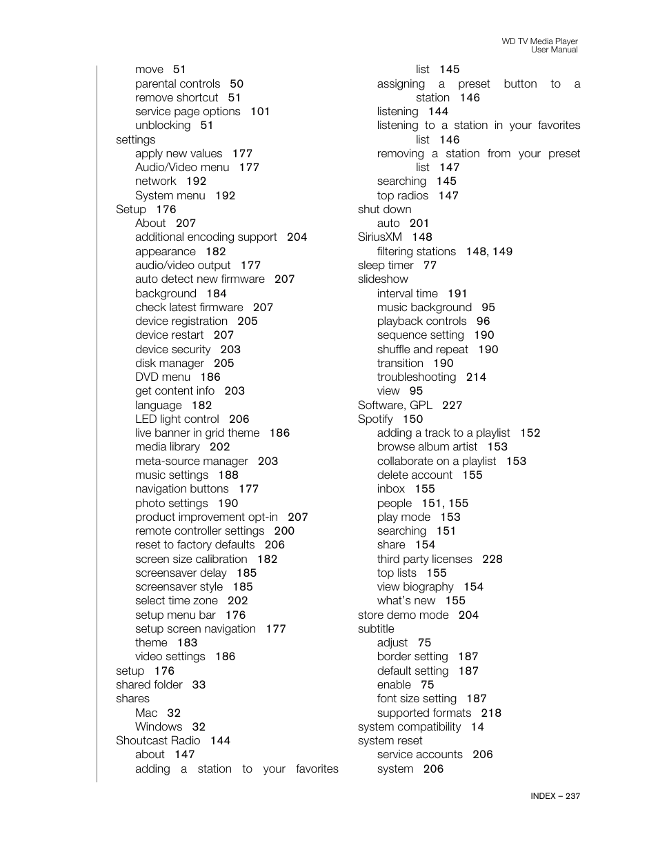 Western Digital WD TV User Manual User Manual | Page 242 / 244