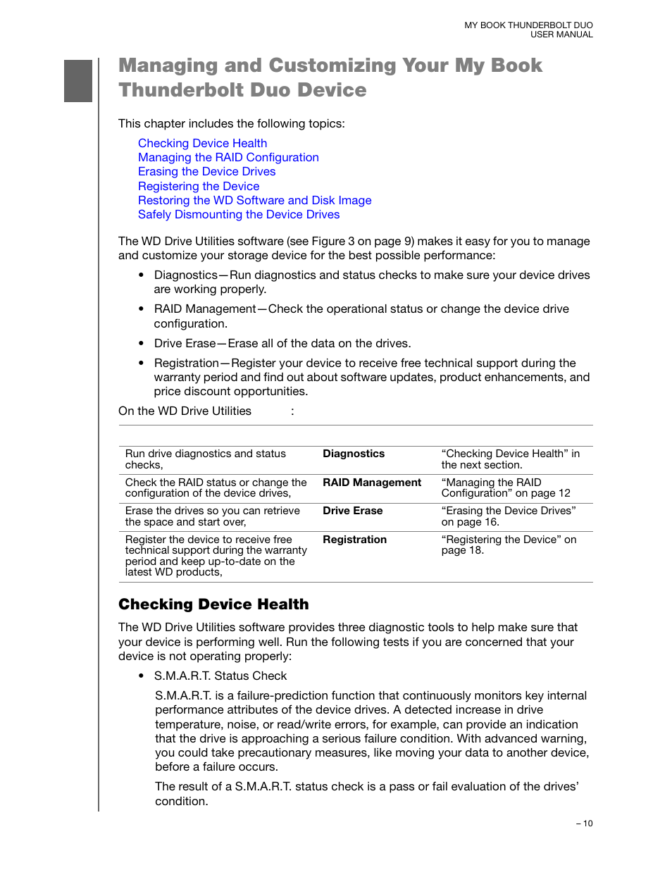 Checking device health | Western Digital My Book Thunderbolt Duo User Manual User Manual | Page 14 / 38