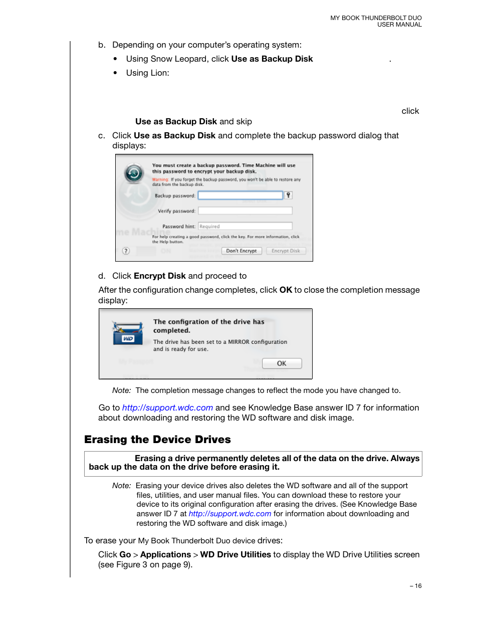 Erasing the device drives, Step 10 | Western Digital My Book Thunderbolt Duo User Manual User Manual | Page 20 / 38