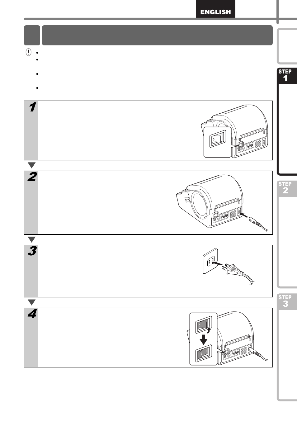 Connecting the power supply, 6 connecting the power supply | Brother TD4000 User Manual | Page 17 / 80