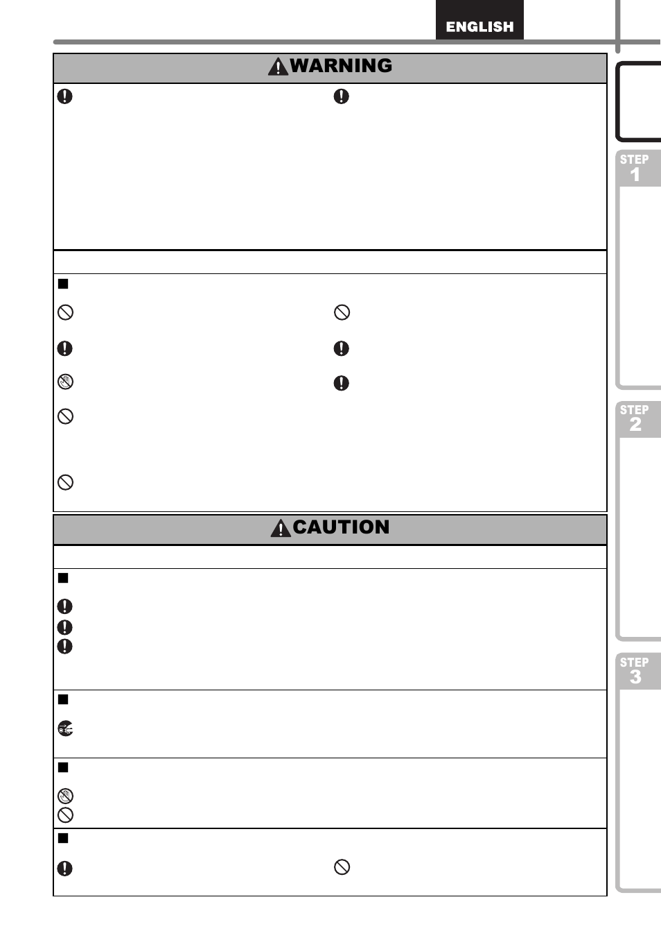 Caution, Warning, Power cord | The machine, Cutter, Installation/storage | Brother TD4000 User Manual | Page 9 / 80