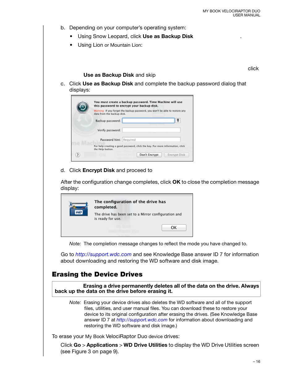 Erasing the device drives, Step 10 | Western Digital My Book VelociRaptor Duo User Manual User Manual | Page 20 / 38