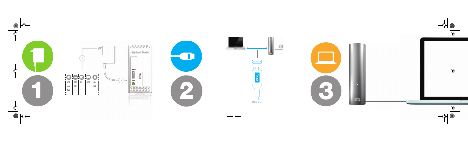 Western Digital My Book Studio (USB 3.0) Quick Install Guide User Manual | Page 2 / 5