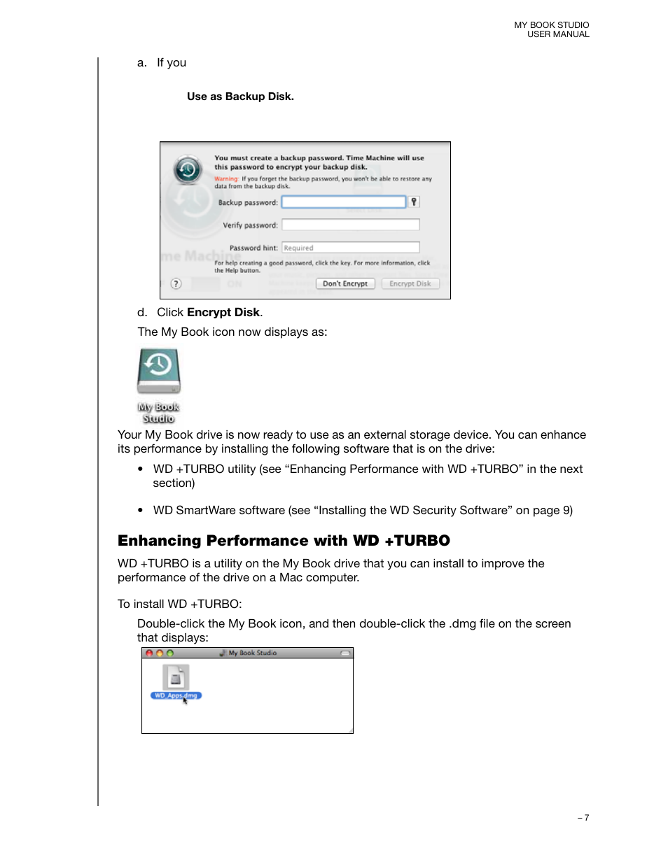 Enhancing performance with wd +turbo | Western Digital My Book Studio (USB 3.0) User Manual User Manual | Page 11 / 42