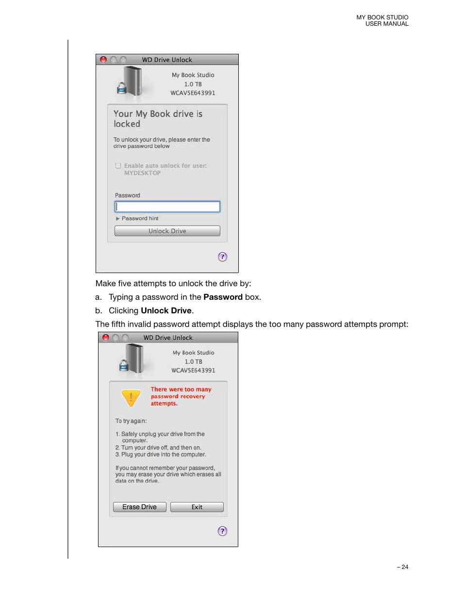 Western Digital My Book Studio (USB 3.0) User Manual User Manual | Page 28 / 42