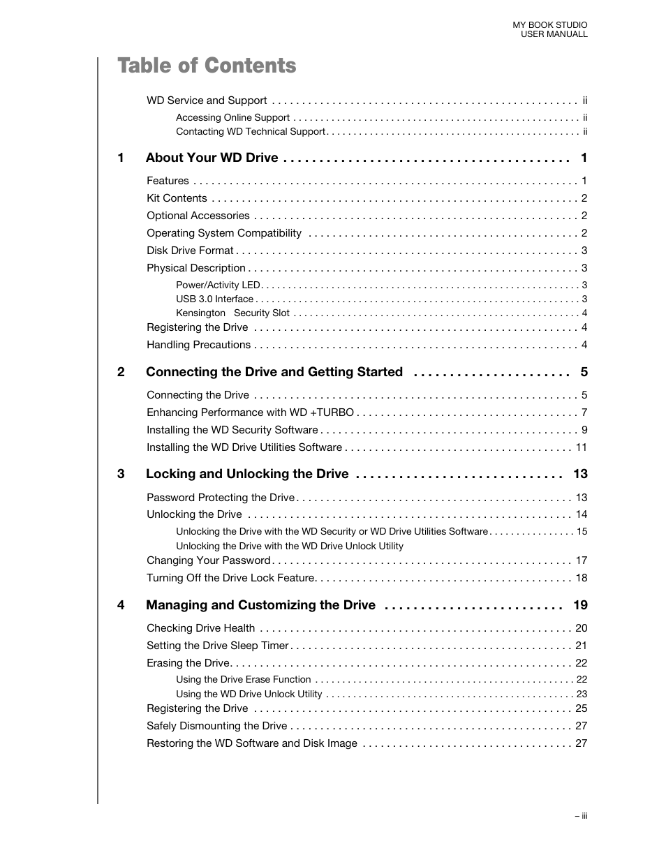 Western Digital My Book Studio (USB 3.0) User Manual User Manual | Page 3 / 42