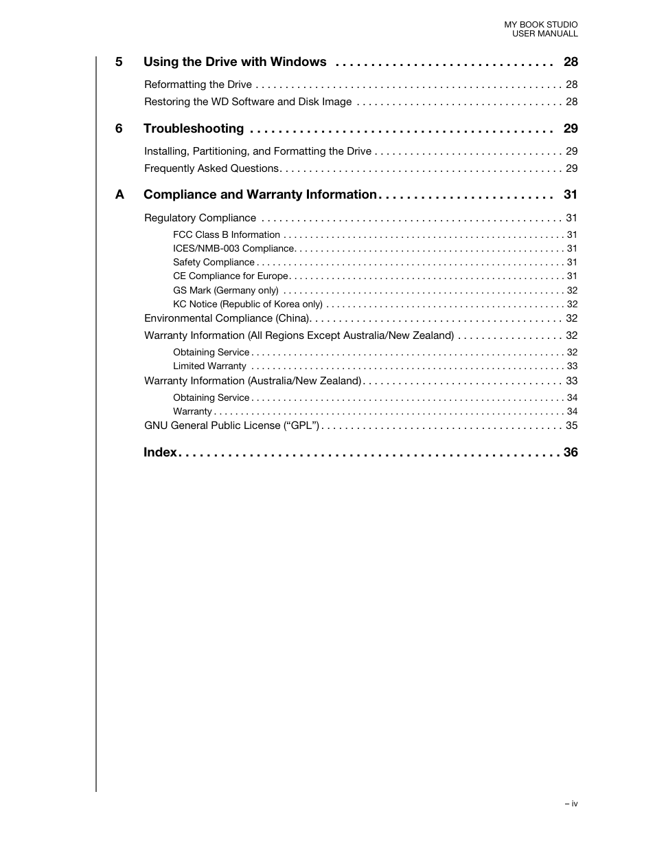 Western Digital My Book Studio (USB 3.0) User Manual User Manual | Page 4 / 42