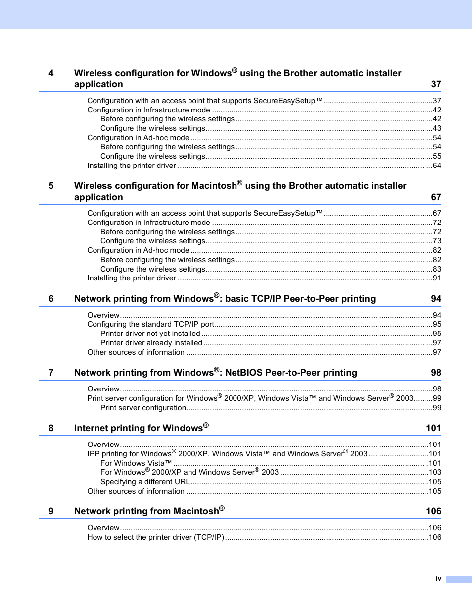 Brother HL 4040CN User Manual | Page 5 / 177