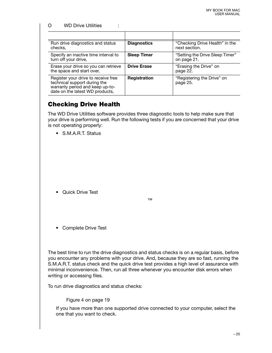 Checking drive health | Western Digital My Book for Mac (USB 3.0) User Manual User Manual | Page 24 / 43