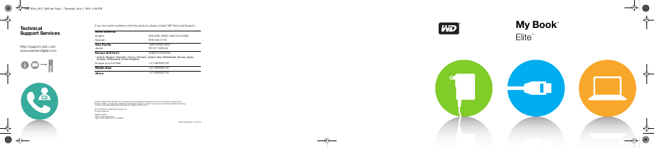 Western Digital My Book Elite Quick Install Guide User Manual | 2 pages