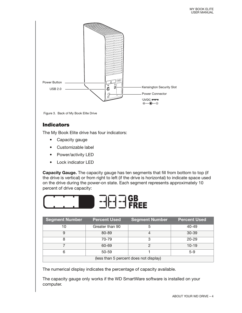 Indicators | Western Digital My Book Elite User Manual User Manual | Page 9 / 85