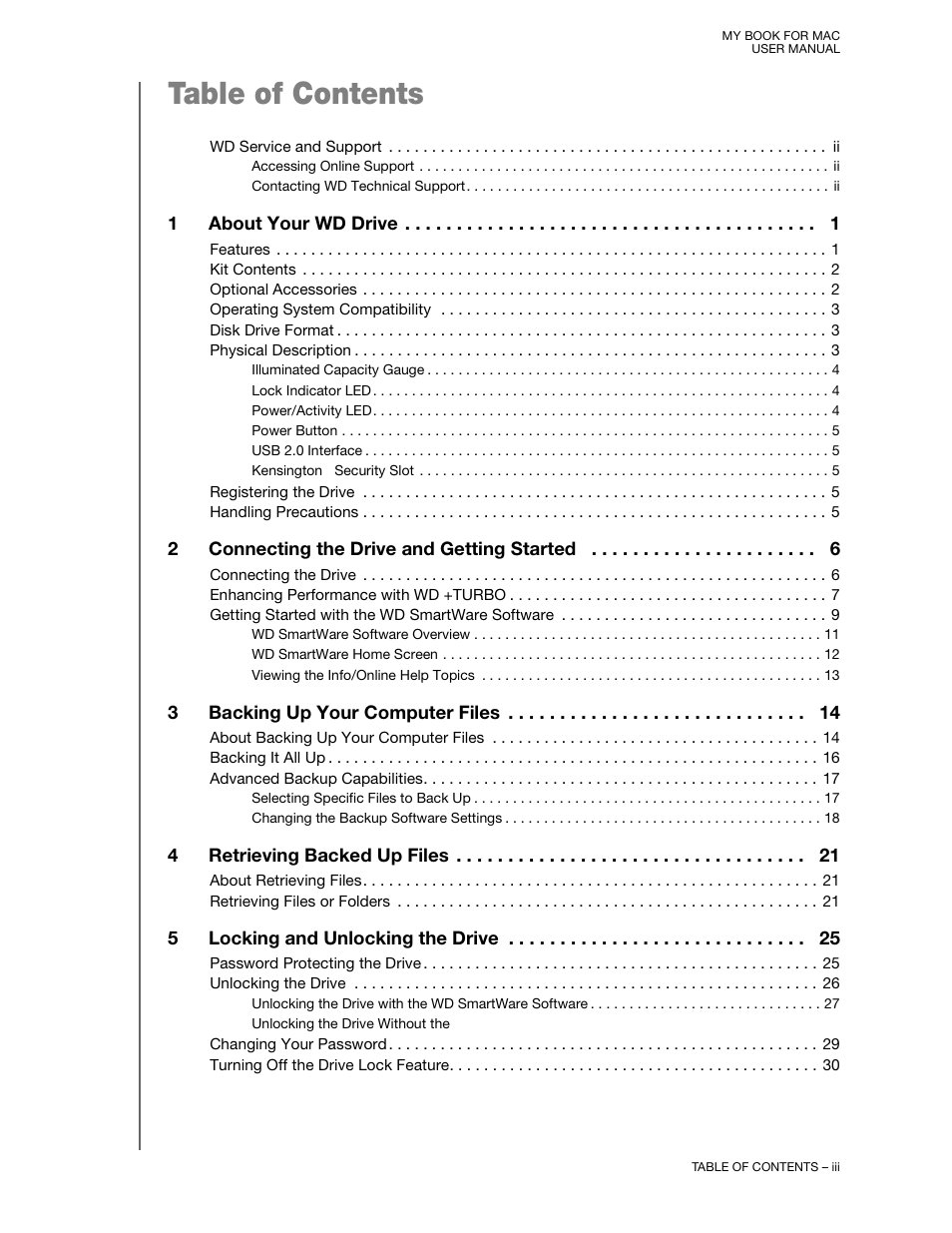Western Digital My Book for Mac User Manual User Manual | Page 3 / 78