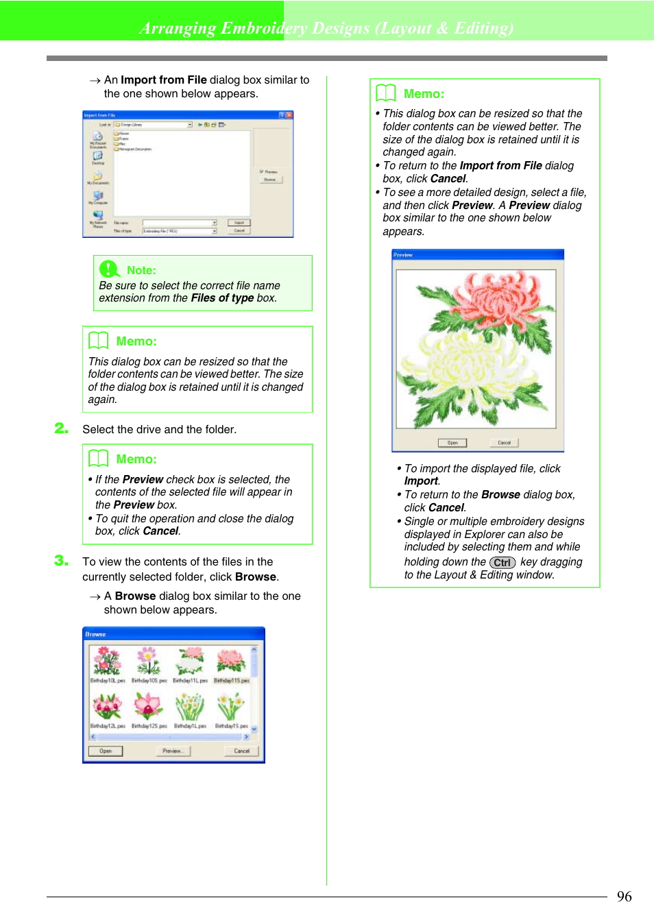 Arranging embroidery designs (layout & editing) | Brother PE-DESIGN V7 User Manual | Page 102 / 361