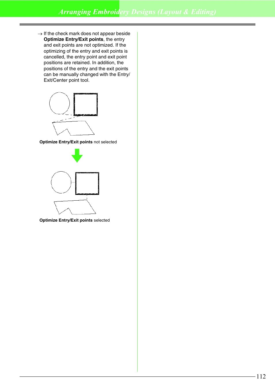 Arranging embroidery designs (layout & editing) | Brother PE-DESIGN V7 User Manual | Page 118 / 361