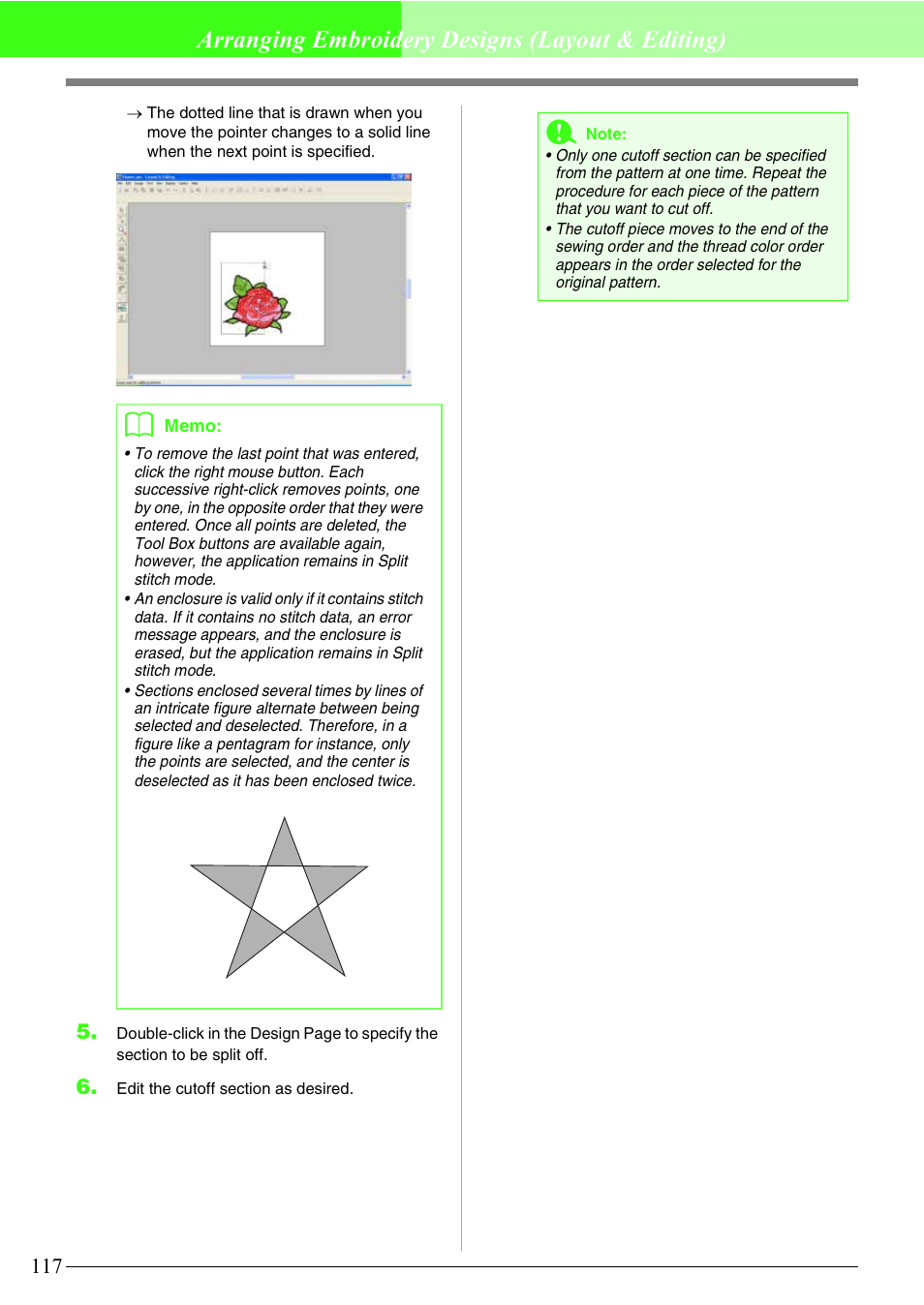 Arranging embroidery designs (layout & editing) | Brother PE-DESIGN V7 User Manual | Page 123 / 361