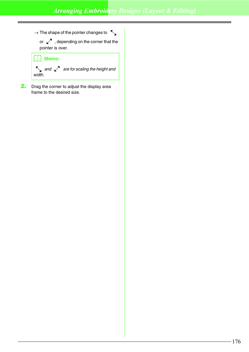 Arranging embroidery designs (layout & editing) | Brother PE-DESIGN V7 User Manual | Page 182 / 361