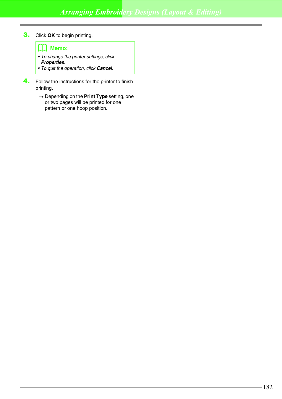 Arranging embroidery designs (layout & editing) | Brother PE-DESIGN V7 User Manual | Page 188 / 361