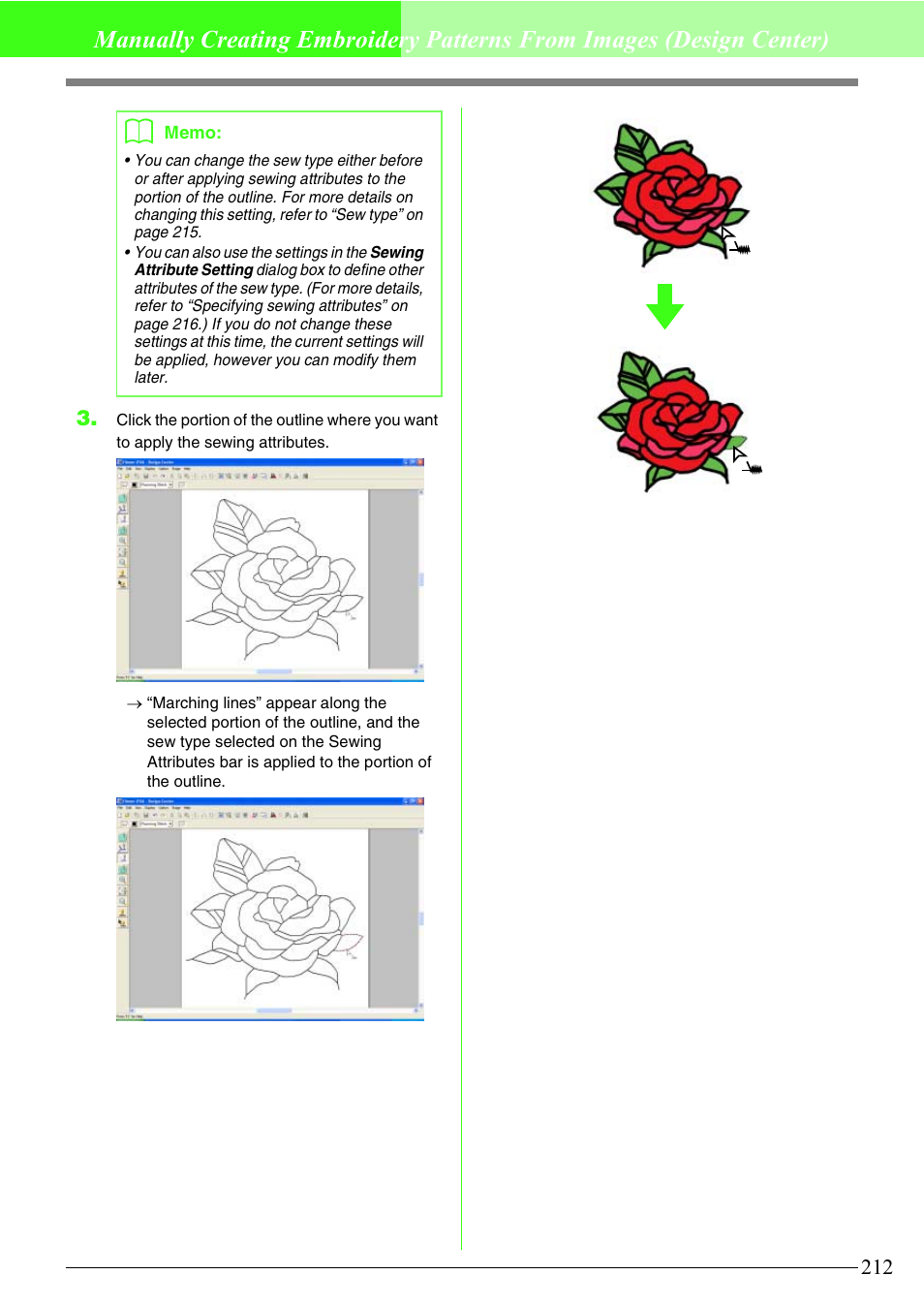 Brother PE-DESIGN V7 User Manual | Page 218 / 361