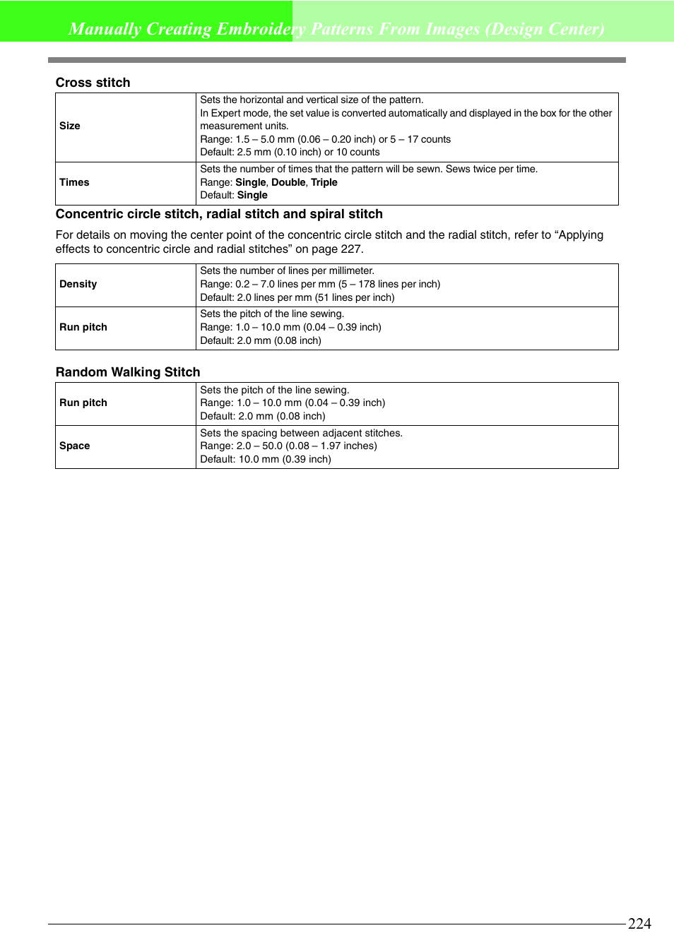 Brother PE-DESIGN V7 User Manual | Page 230 / 361