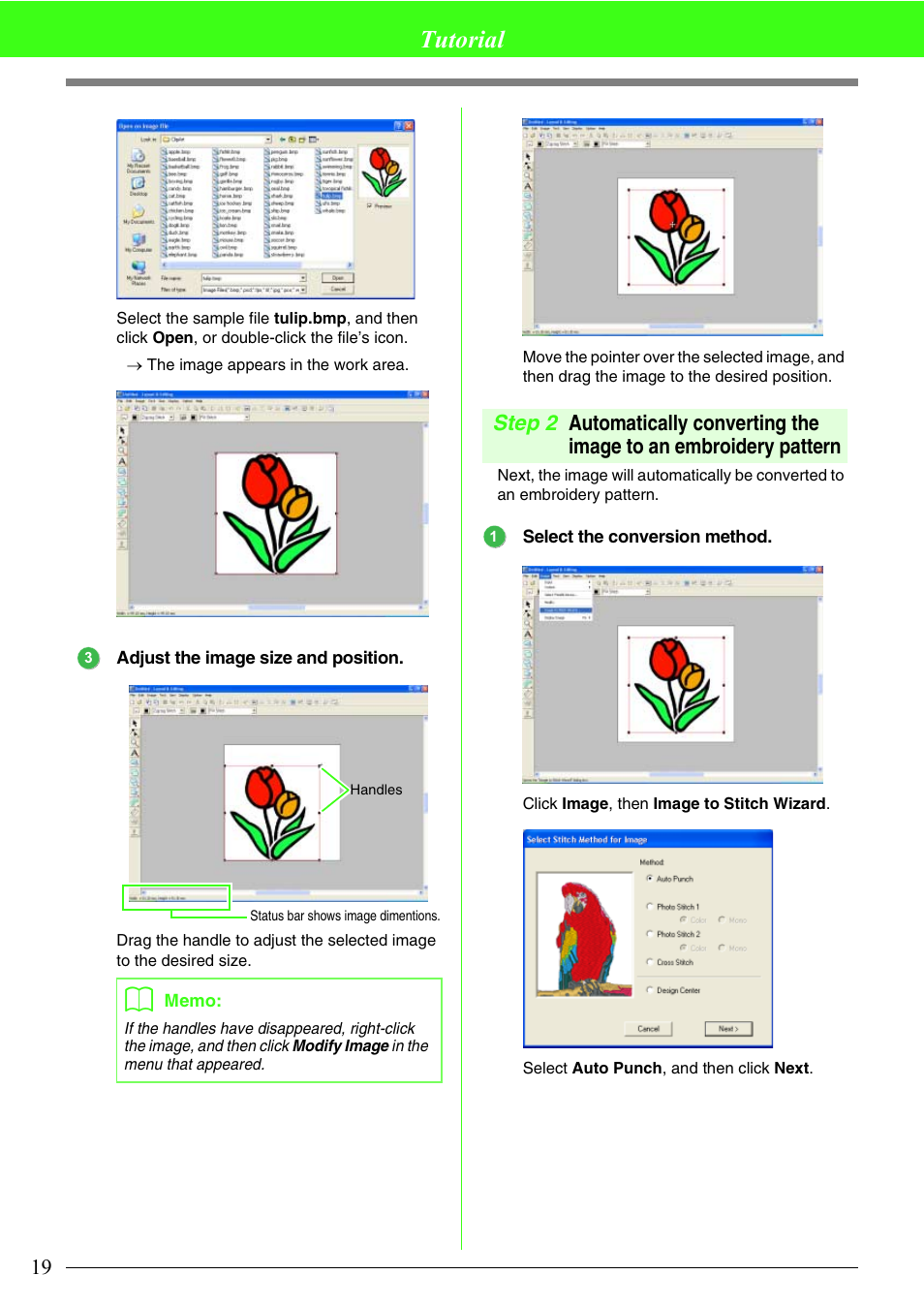 Tutorial | Brother PE-DESIGN V7 User Manual | Page 25 / 361