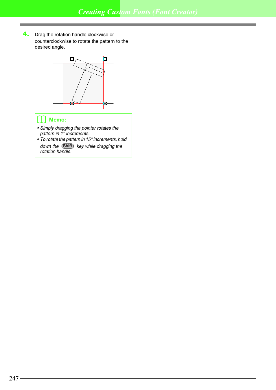 Creating custom fonts (font creator) | Brother PE-DESIGN V7 User Manual | Page 253 / 361