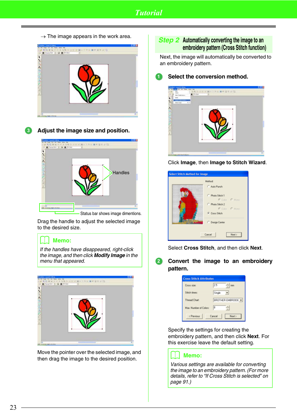 Tutorial | Brother PE-DESIGN V7 User Manual | Page 29 / 361