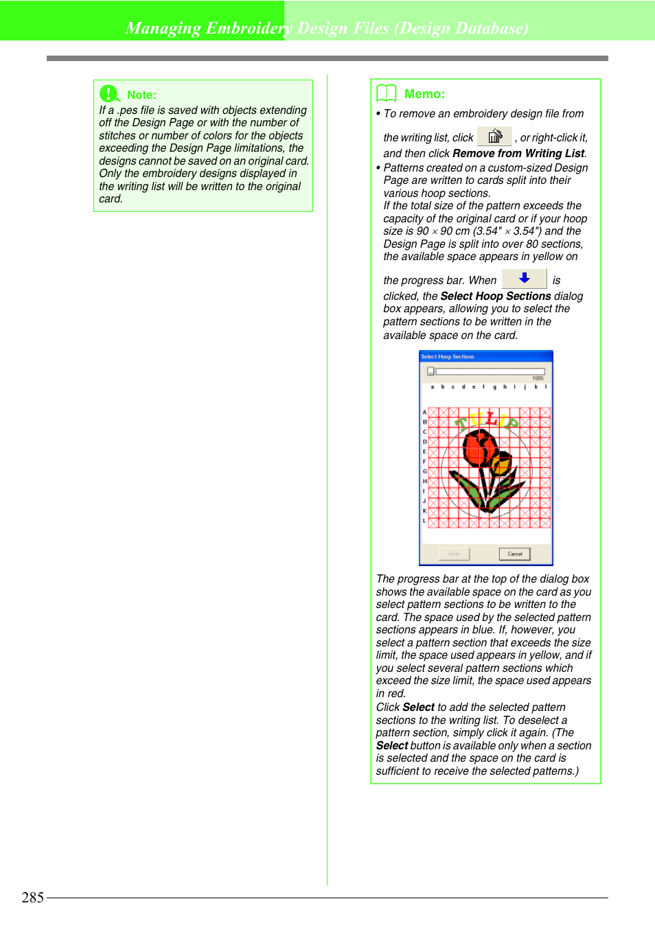 Brother PE-DESIGN V7 User Manual | Page 291 / 361