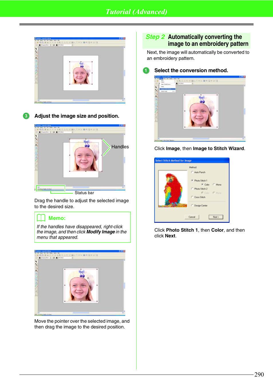 Tutorial (advanced) | Brother PE-DESIGN V7 User Manual | Page 296 / 361