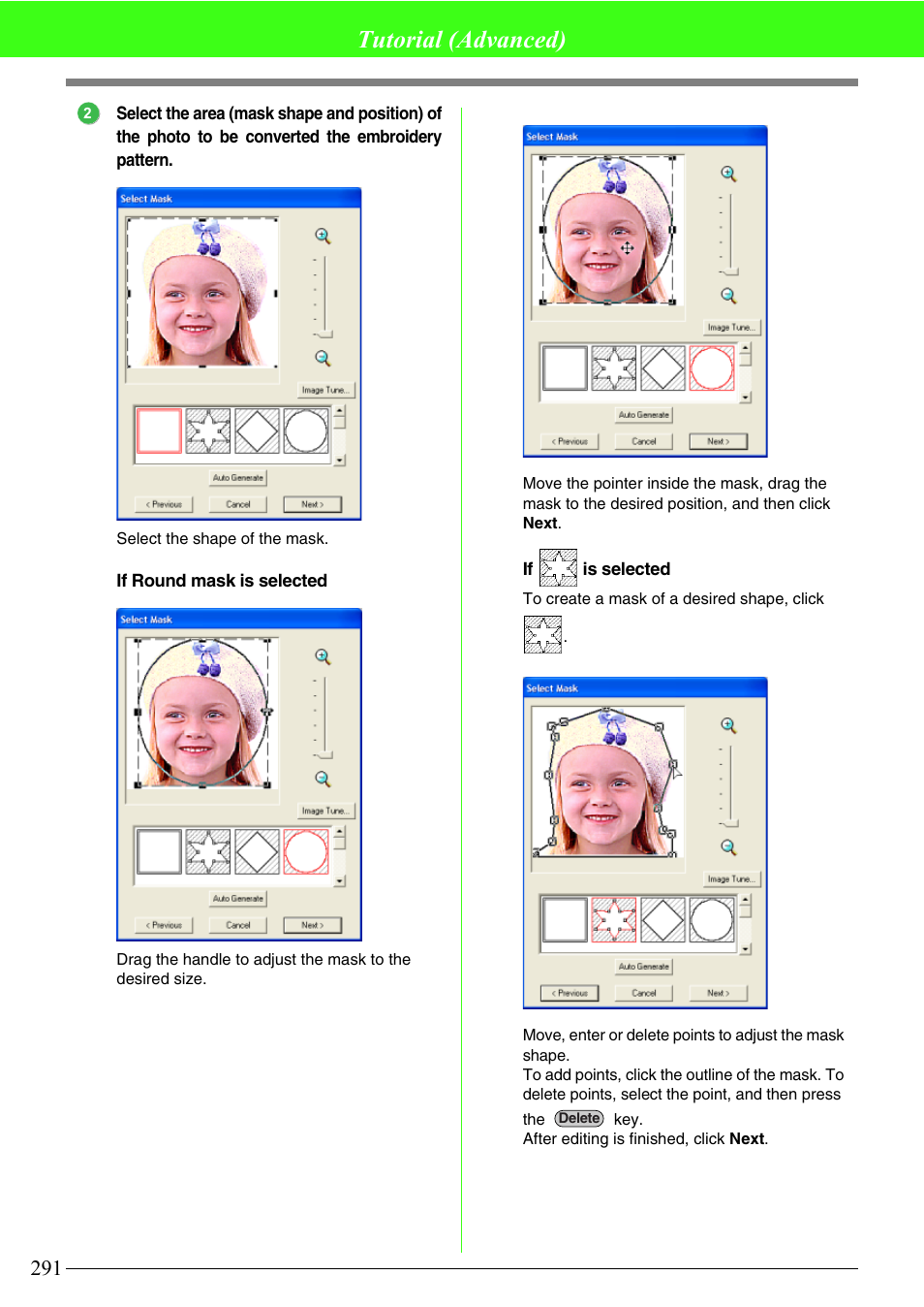 Tutorial (advanced) | Brother PE-DESIGN V7 User Manual | Page 297 / 361