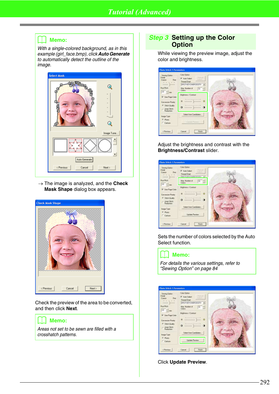 Tutorial (advanced) | Brother PE-DESIGN V7 User Manual | Page 298 / 361