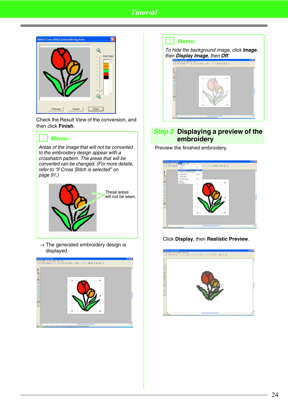 Tutorial | Brother PE-DESIGN V7 User Manual | Page 30 / 361