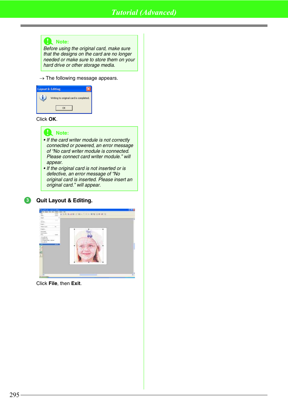 Tutorial (advanced) | Brother PE-DESIGN V7 User Manual | Page 301 / 361