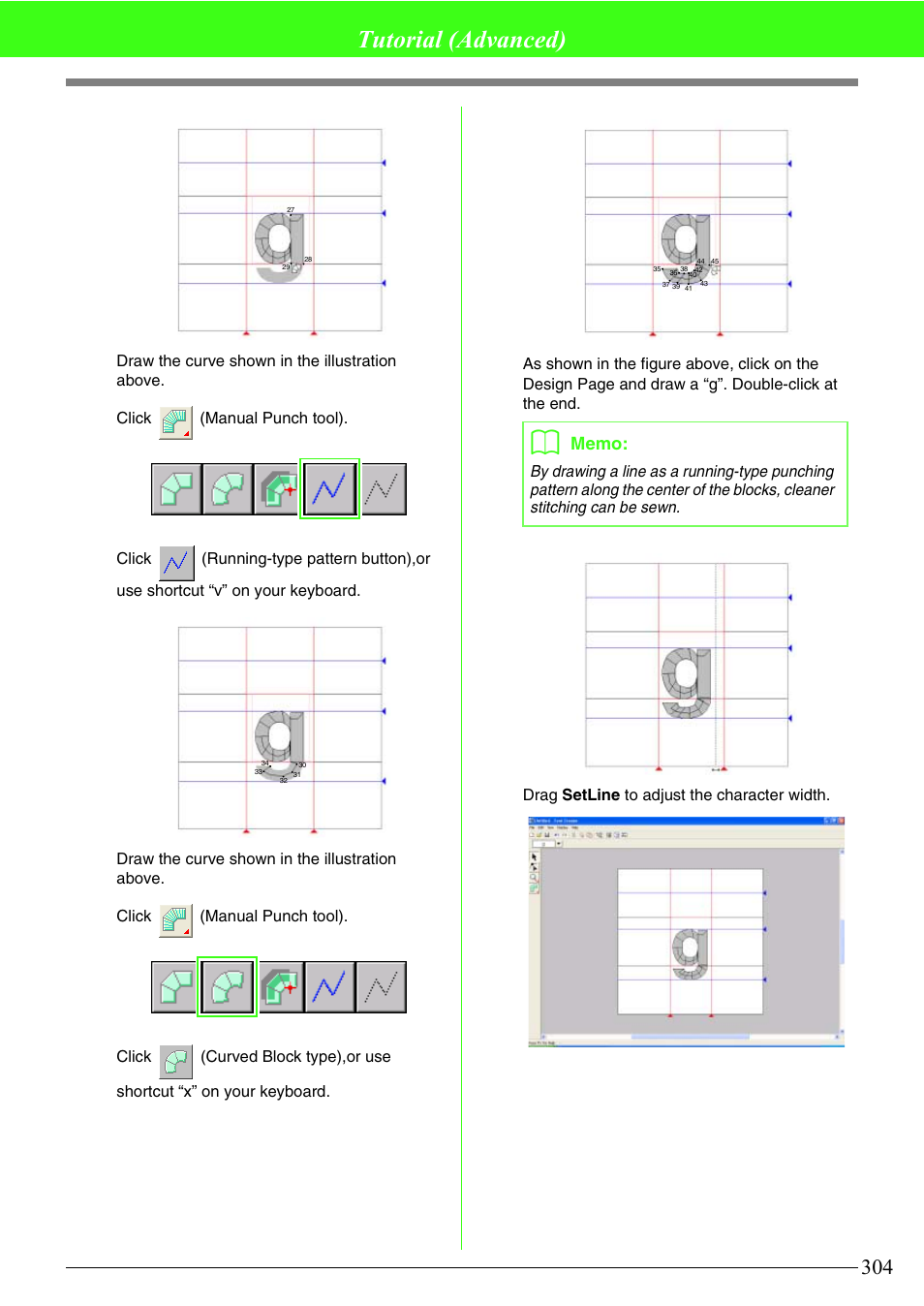 Tutorial (advanced) | Brother PE-DESIGN V7 User Manual | Page 310 / 361