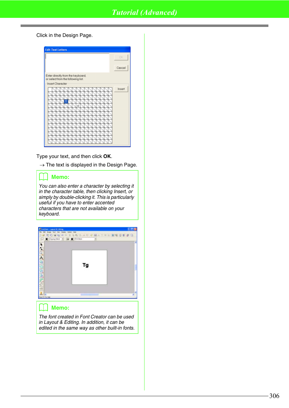 Tutorial (advanced) | Brother PE-DESIGN V7 User Manual | Page 312 / 361