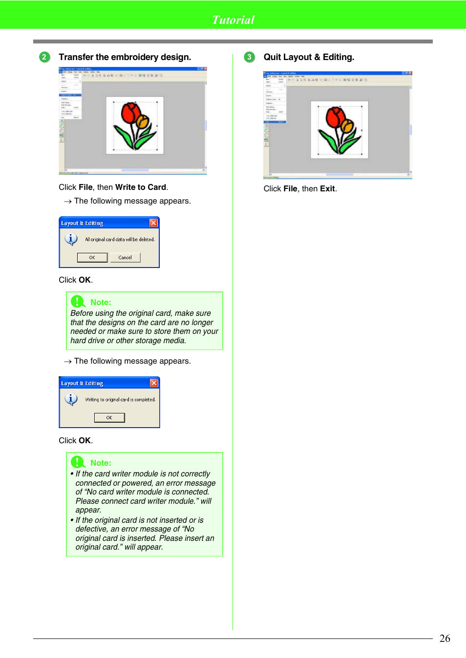 Tutorial | Brother PE-DESIGN V7 User Manual | Page 32 / 361