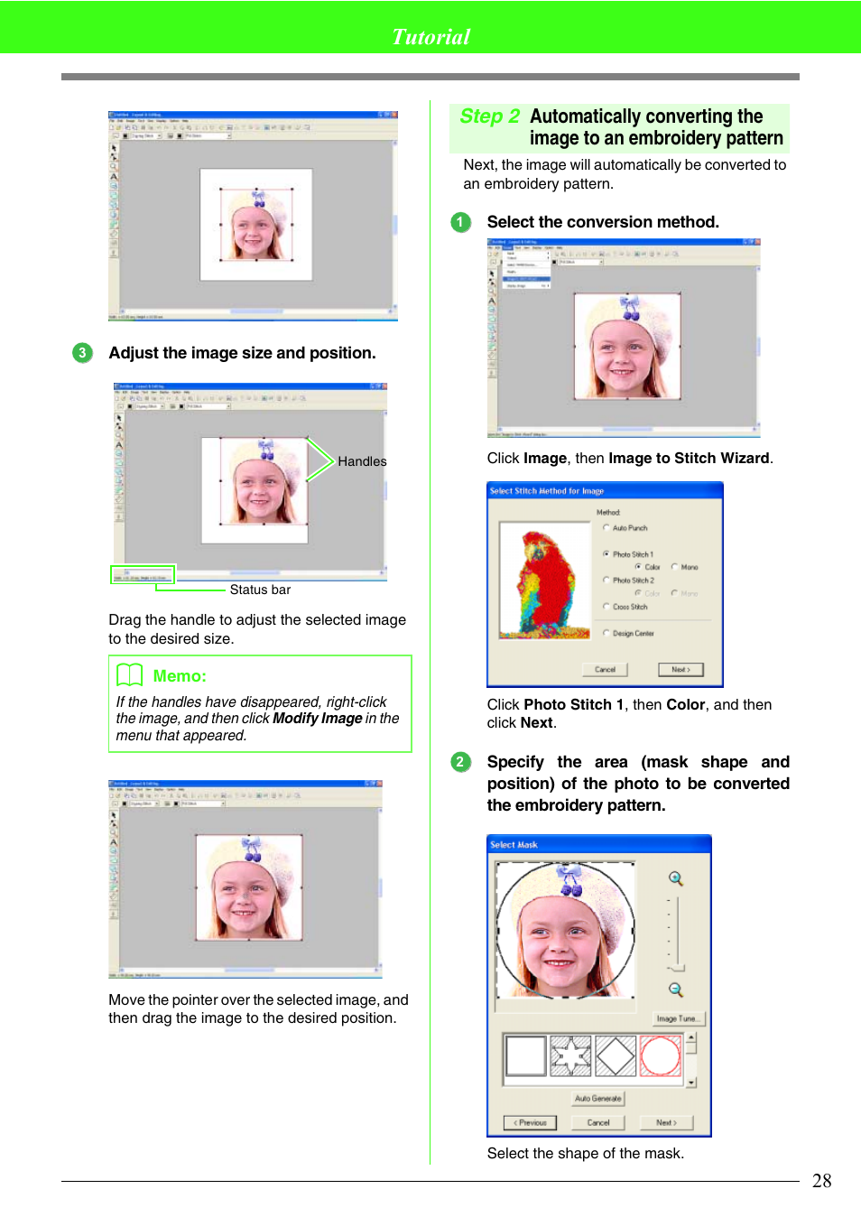 Tutorial | Brother PE-DESIGN V7 User Manual | Page 34 / 361