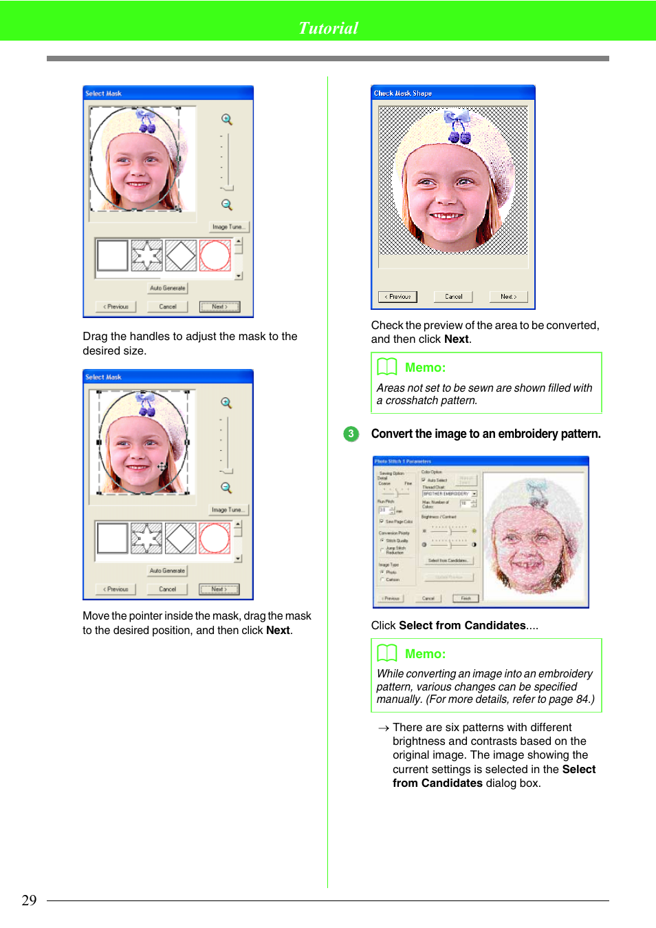 Tutorial | Brother PE-DESIGN V7 User Manual | Page 35 / 361