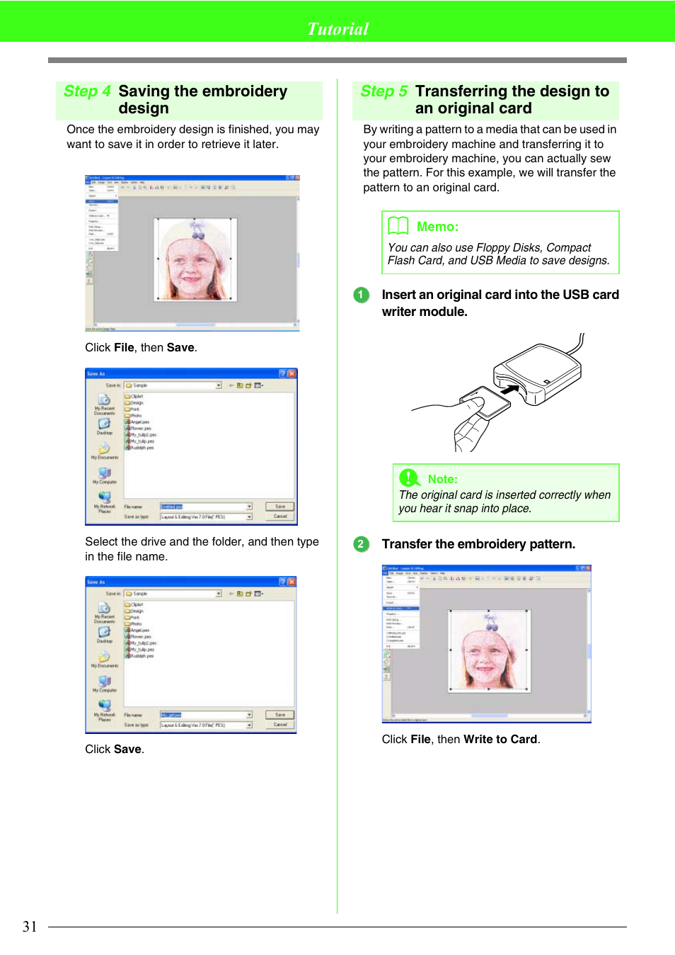 Tutorial | Brother PE-DESIGN V7 User Manual | Page 37 / 361