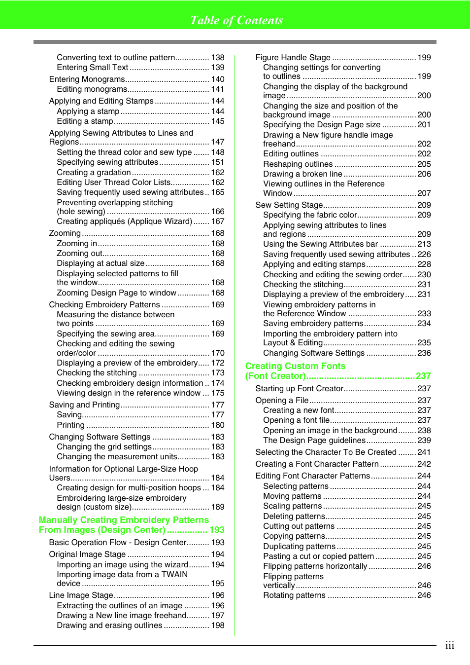 Brother PE-DESIGN V7 User Manual | Page 4 / 361