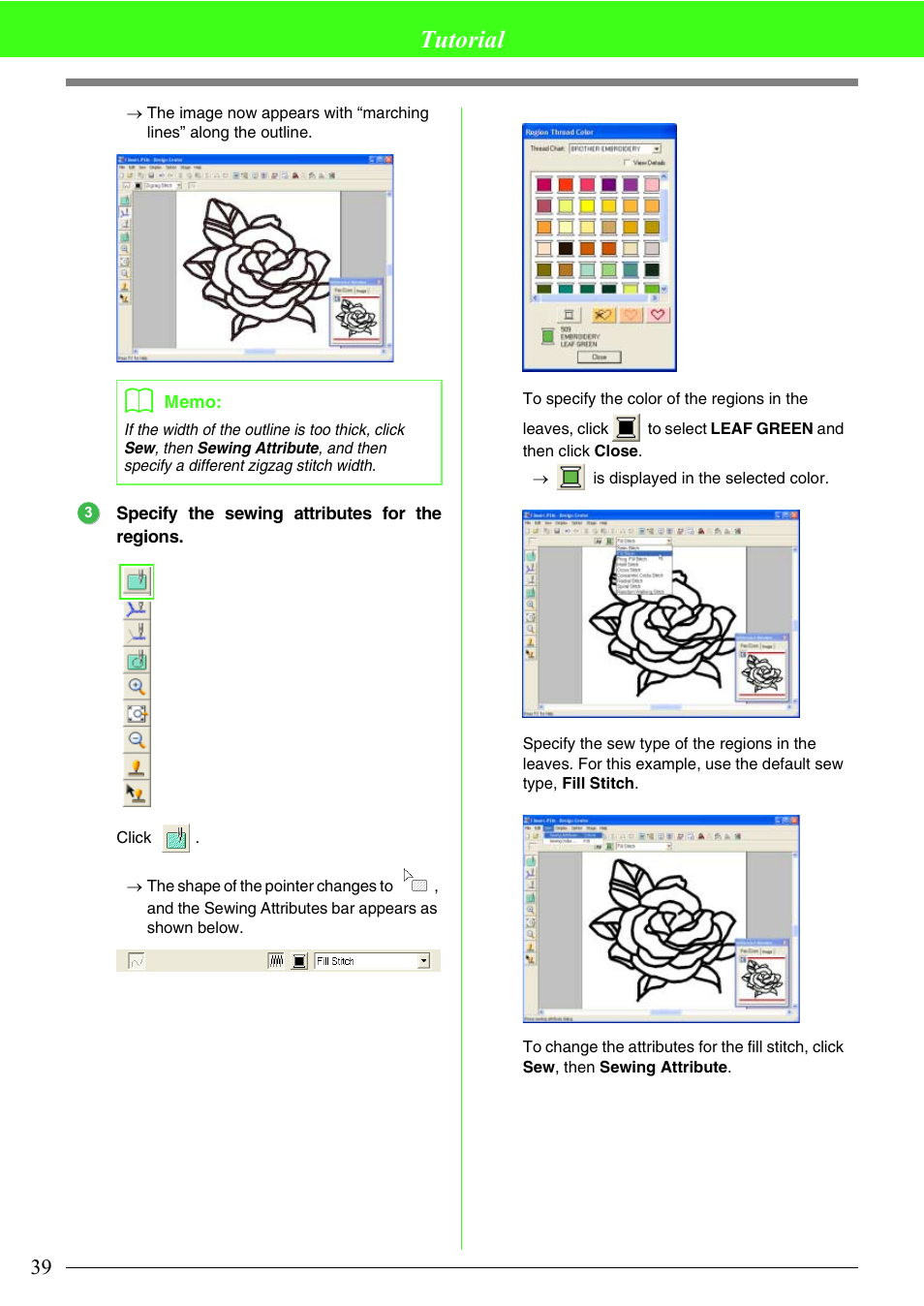 Tutorial | Brother PE-DESIGN V7 User Manual | Page 45 / 361