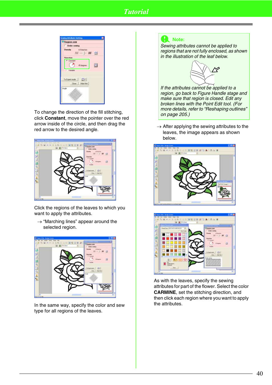 Tutorial | Brother PE-DESIGN V7 User Manual | Page 46 / 361