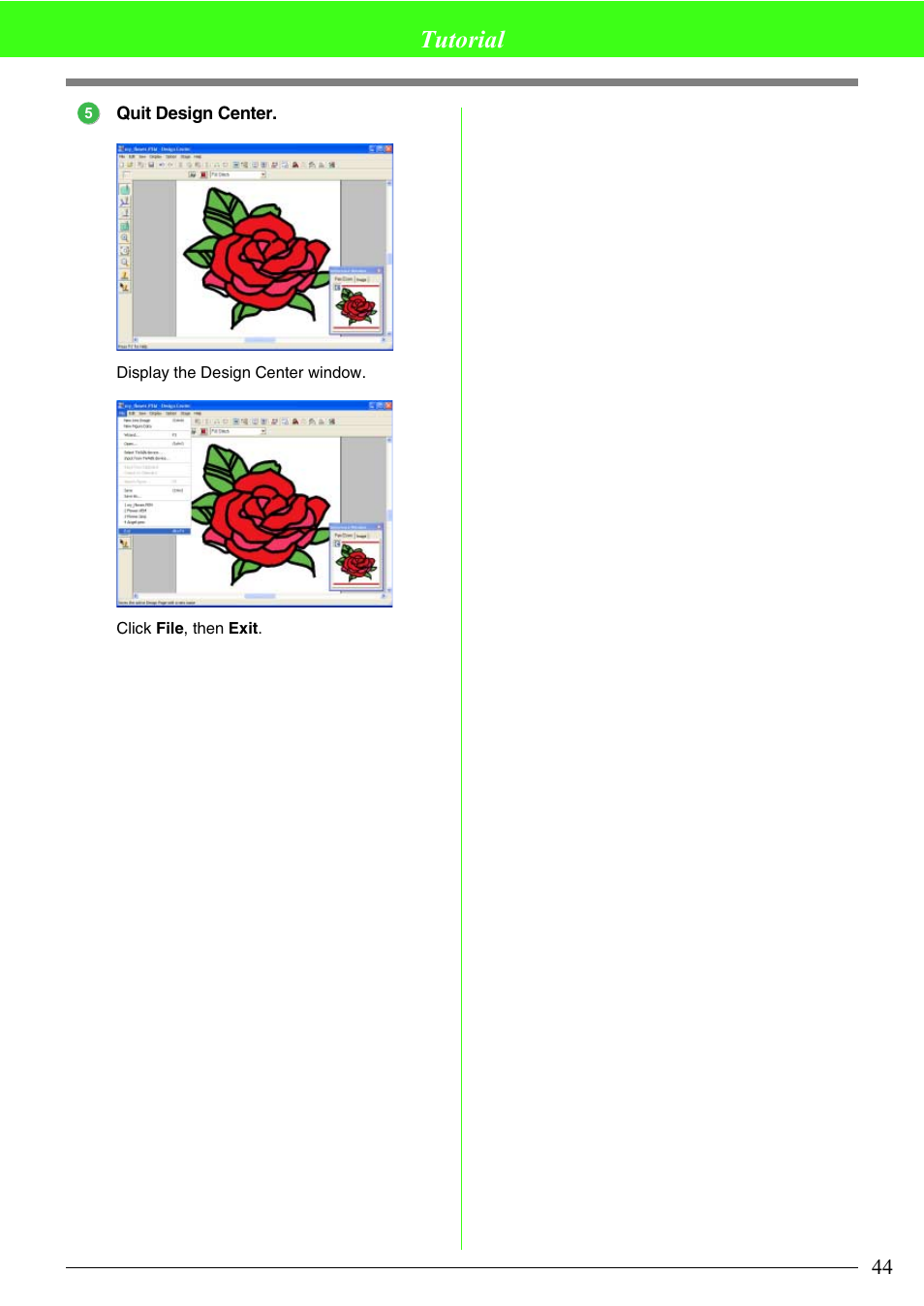 Tutorial | Brother PE-DESIGN V7 User Manual | Page 50 / 361