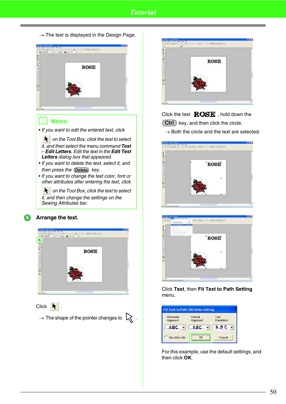 Tutorial | Brother PE-DESIGN V7 User Manual | Page 56 / 361