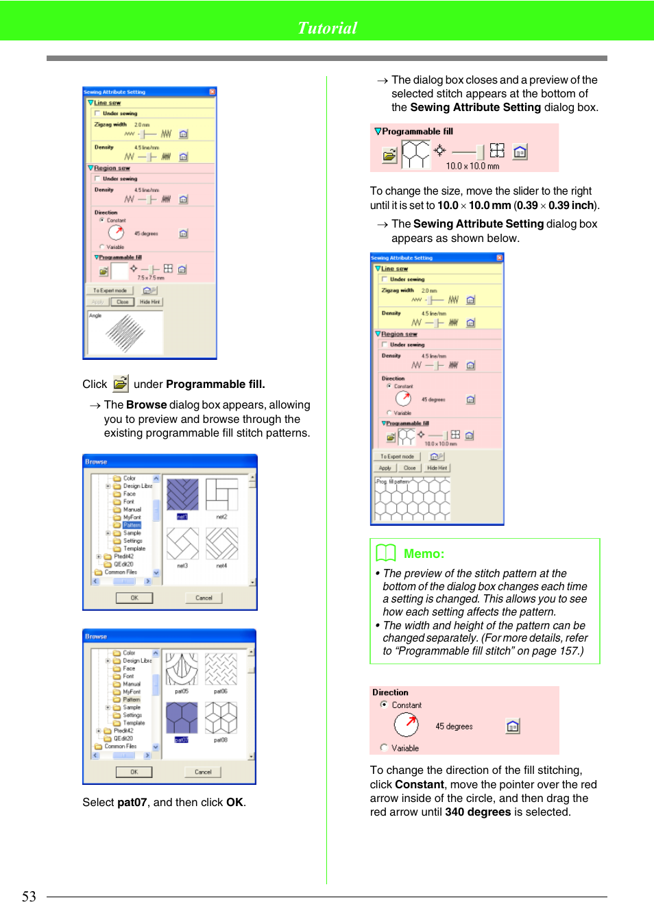 Tutorial | Brother PE-DESIGN V7 User Manual | Page 59 / 361