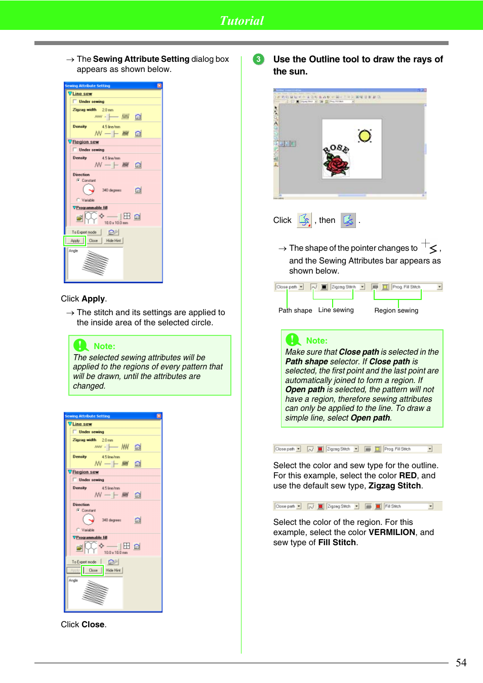 Tutorial | Brother PE-DESIGN V7 User Manual | Page 60 / 361