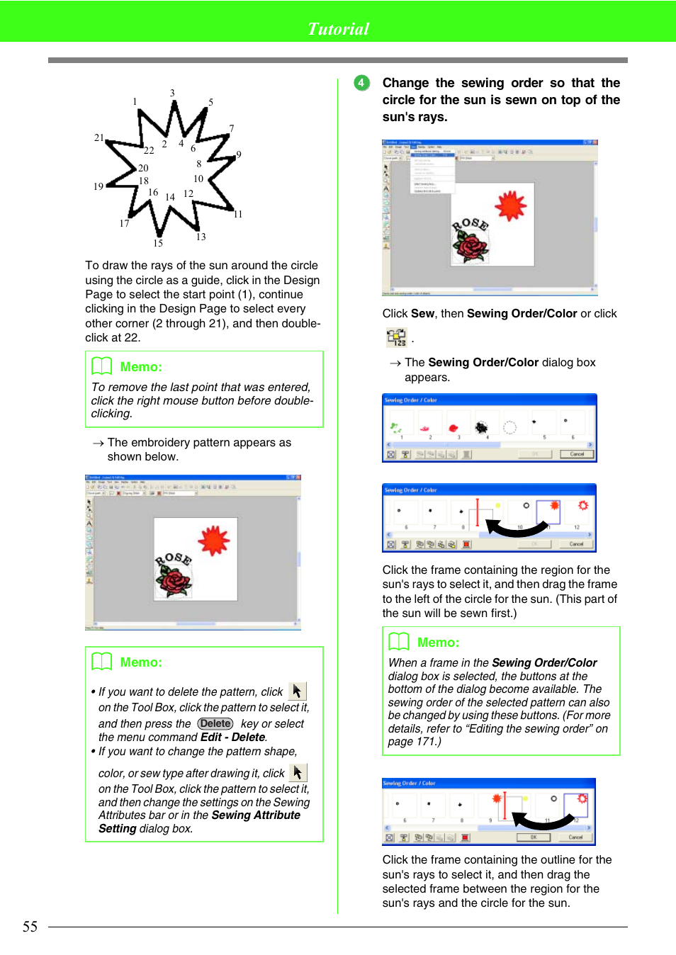 Tutorial | Brother PE-DESIGN V7 User Manual | Page 61 / 361