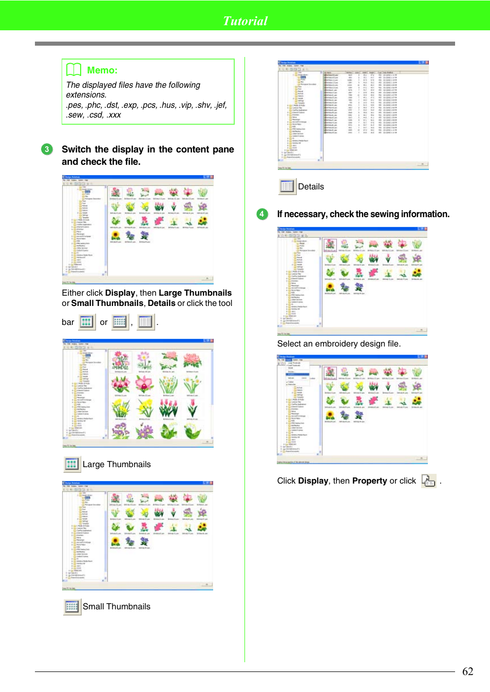 Tutorial | Brother PE-DESIGN V7 User Manual | Page 68 / 361